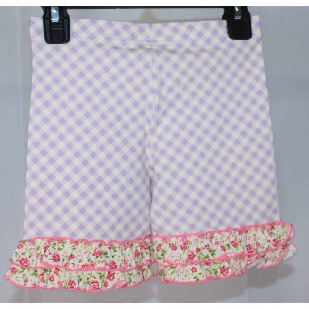 Matilda Jane Lilac Gingham Floral Tunic & Short Set Size 8 EUC - Picture 6 of 10
